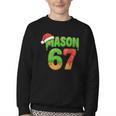 Mason 67 Christmas Ice Cream Drip Meme Six Seven Baseball Youth Crewneck Sweatshirt