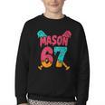 Mason 67 Ice Cream Drip Baseball Meme Youth Crewneck Sweatshirt Mason 67 Ice Cream Drip Baseball Meme Youth Crewneck Sweatshirt