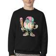 Melted Ice-Cream Baseball Mascot Pastel Pop Youth Crewneck Sweatshirt Melted Ice-Cream Baseball Mascot Pastel Pop Youth Crewneck Sweatshirt