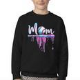Mom Baseball Ice Cream Drip Birthday Boy Family Youth Crewneck Sweatshirt Mom Baseball Ice Cream Drip Birthday Boy Family Youth Crewneck Sweatshirt