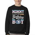Mommy Of The Birthday Boy Baseball Ice Cream Drip Matching Youth Crewneck Sweatshirt