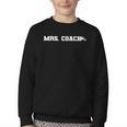 Mrs Coach Football Basketball Baseball Coach Wife Youth Crewneck Sweatshirt Mrs Coach Football Basketball Baseball Coach Wife Youth Crewneck Sweatshirt