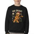 Oh Snap Gingerbreadman Christmas Baseball Youth Crewneck Sweatshirt Oh Snap Gingerbreadman Christmas Baseball Youth Crewneck Sweatshirt