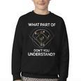 What Part Of Dont You Understand 6432 Baseball Youth Crewneck Sweatshirt