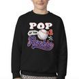 Pop Rookie Of Year 1st Birthday Baseball Theme Matching Youth Crewneck Sweatshirt