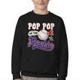 Pop Pop Rookie Of Year 1st Birthday Baseball Theme Matching Youth Crewneck Sweatshirt Pop Pop Rookie Of Year 1st Birthday Baseball Theme Matching Youth Crewneck Sweatshirt