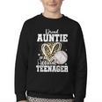 Proud Auntie Of An Official Teenager 13th Birthday Baseball Youth Crewneck Sweatshirt Proud Auntie Of An Official Teenager 13th Birthday Baseball Youth Crewneck Sweatshirt