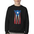Puerto Rican Baseball Bats Puerto Rico Flag Pride BéIsbol Youth Crewneck Sweatshirt Puerto Rican Baseball Bats Puerto Rico Flag Pride BéIsbol Youth Crewneck Sweatshirt