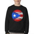 Puerto Rico Baseball Flag Boricua Beisbol Fan Gear Youth Crewneck Sweatshirt Puerto Rico Baseball Flag Boricua Beisbol Fan Gear Youth Crewneck Sweatshirt