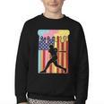 Retro Baseball Drip Boys Ice Cream Patriotic American Flag Youth Crewneck Sweatshirt Retro Baseball Drip Boys Ice Cream Patriotic American Flag Youth Crewneck Sweatshirt