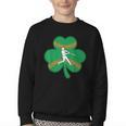 Retro Shamrock Baseball St Patricks Day Men Women Boys Girls Youth Crewneck Sweatshirt