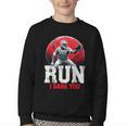 Run I Dare You Baseball Ball Player Catcher Coach Tee Youth Crewneck Sweatshirt