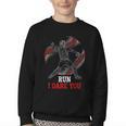 Run I Dare You Baseball Catcher Graphic Players Fans Youth Crewneck Sweatshirt Run I Dare You Baseball Catcher Graphic Players Fans Youth Crewneck Sweatshirt