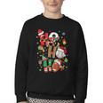 Santa Baseball Football Soccer Pajamas Ho Ho Christmas Xmas Youth Crewneck Sweatshirt Santa Baseball Football Soccer Pajamas Ho Ho Christmas Xmas Youth Crewneck Sweatshirt