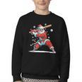 Santa Playing Baseball Christmas Candy Cane Fun Xmas Holiday Youth Crewneck Sweatshirt Santa Playing Baseball Christmas Candy Cane Fun Xmas Holiday Youth Crewneck Sweatshirt