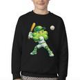 Shamrock Playing Baseball St Patricks Day Men Boys Kid Youth Crewneck Sweatshirt Shamrock Playing Baseball St Patricks Day Men Boys Kid Youth Crewneck Sweatshirt