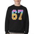 Six Seven Baseball Drip Youth Crewneck Sweatshirt