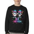 Six Seven Baseball Ice Cream Drip 6 7 Meme Gen Alpha Slang Youth Crewneck Sweatshirt
