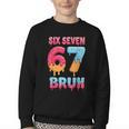 Six Seven Bruh 67 Ice Cream Drip Baseball For Men Women Kids Youth Crewneck Sweatshirt