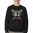 Six Seven Mardi Gras Baseball Sports Party Youth Crewneck Sweatshirt Six Seven Mardi Gras Baseball Sports Party Youth Crewneck Sweatshirt