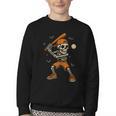 Skeleton Baseball Player Costume Halloween Men Boys Youth Crewneck Sweatshirt