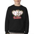St Louis Leopard Heart Baseball Batter Boys Fan Youth Crewneck Sweatshirt St Louis Leopard Heart Baseball Batter Boys Fan Youth Crewneck Sweatshirt