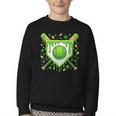 St Patrick Day Baseball Drip Ice Cream Boys Men Youth Crewneck Sweatshirt St Patrick Day Baseball Drip Ice Cream Boys Men Youth Crewneck Sweatshirt