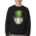 St Patricks Day Baseball Player Leprechaun Hat Men Boys Kids Youth Crewneck Sweatshirt St Patricks Day Baseball Player Leprechaun Hat Men Boys Kids Youth Crewneck Sweatshirt