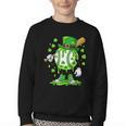St Patricks Day Shamrock Baseball Drip Icecream Irish Boys Youth Crewneck Sweatshirt