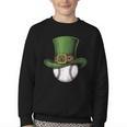 St Patricks Day Shamrock Baseball Saint Paddy's Kids Boys Youth Crewneck Sweatshirt St Patricks Day Shamrock Baseball Saint Paddy's Kids Boys Youth Crewneck Sweatshirt