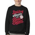 Stealing Hearts Like I Steal Bases Cute Baseball Boys Youth Crewneck Sweatshirt Stealing Hearts Like I Steal Bases Cute Baseball Boys Youth Crewneck Sweatshirt