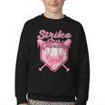 Strike Out Breast Cancer Baseball Drip For Boys Youth Youth Crewneck Sweatshirt Strike Out Breast Cancer Baseball Drip For Boys Youth Youth Crewneck Sweatshirt
