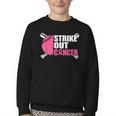 Strike Out Cancer Breast Cancer Awareness Baseball Warrior Youth Crewneck Sweatshirt Strike Out Cancer Breast Cancer Awareness Baseball Warrior Youth Crewneck Sweatshirt