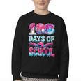 Survived 100 Days Of School Baseball Ice Cream Drip Boy Kids Youth Crewneck Sweatshirt