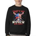 That's My Nephew Out There Baseball Cream Drip Crossed Bat Youth Crewneck Sweatshirt