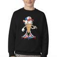 USA Patriotic Baseball Ice Cream Cone Freedom Youth Crewneck Sweatshirt USA Patriotic Baseball Ice Cream Cone Freedom Youth Crewneck Sweatshirt