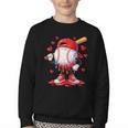 Valentine Baseball Heart Drip Sport Love Valentines Day Boys Youth Crewneck Sweatshirt Valentine Baseball Heart Drip Sport Love Valentines Day Boys Youth Crewneck Sweatshirt