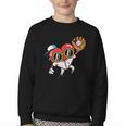 Valentines Day Baseball Heart Gloves Cute Boys Kid Youth Men Youth Crewneck Sweatshirt
