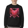 Valentines Day Baseball Red Heart Dab Boys Girls Kids Youth Crewneck Sweatshirt Valentines Day Baseball Red Heart Dab Boys Girls Kids Youth Crewneck Sweatshirt