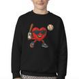 Valentines Day Baseball Red Heart Love Boys Kids Tee Youth Crewneck Sweatshirt Valentines Day Baseball Red Heart Love Boys Kids Tee Youth Crewneck Sweatshirt