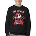 Valentines Day Baseball Six Seven 67 Meme Heart Baseball Dab Youth Crewneck Sweatshirt