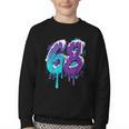 Vintage Baseball 68 Number Youth Crewneck Sweatshirt Vintage Baseball 68 Number Youth Crewneck Sweatshirt