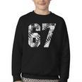 Vintage Baseball Number 67 Jersey Player Uniform Youth Crewneck Sweatshirt