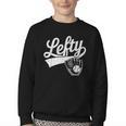 Vintage Baseball Tee Lefty Left Handed Baseball Player Youth Crewneck Sweatshirt Vintage Baseball Tee Lefty Left Handed Baseball Player Youth Crewneck Sweatshirt