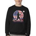 Women's Batter Patriotic American Flag Baseball Silks Youth Crewneck Sweatshirt Women's Batter Patriotic American Flag Baseball Silks Youth Crewneck Sweatshirt
