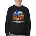 Women's Father Son Baseball Father's Day Youth Crewneck Sweatshirt