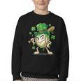 Women's St Patricks Day Baseball Leprechaun Shamrock Player Boys Kid Youth Crewneck Sweatshirt Women's St Patricks Day Baseball Leprechaun Shamrock Player Boys Kid Youth Crewneck Sweatshirt