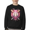 Women's Valentines Day Baseball Boys Ice Cream Drip Heart Youth Kids Youth Crewneck Sweatshirt Women's Valentines Day Baseball Boys Ice Cream Drip Heart Youth Kids Youth Crewneck Sweatshirt
