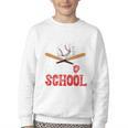 100 Days Of School Baseball 100 Days Smarter Boys Student Youth Crewneck Sweatshirt