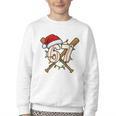67 Baseball Xmas Lights Santa Hat Holiday Youth Crewneck Sweatshirt 67 Baseball Xmas Lights Santa Hat Holiday Youth Crewneck Sweatshirt